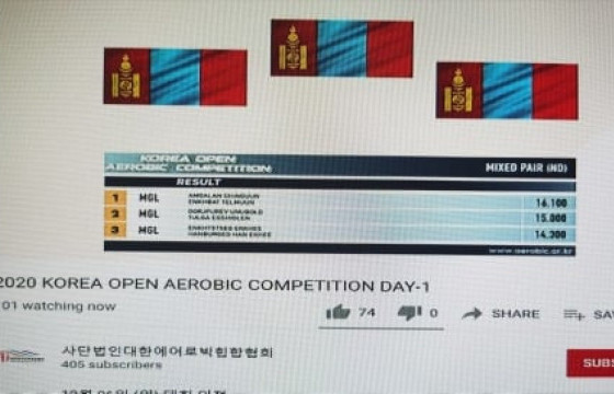 БНСУ-ын Аэробикийн холбооноос зохион байгуулсан онлайн тэмцээний эхний гурван байрт манай тамирчид шалгарлаа