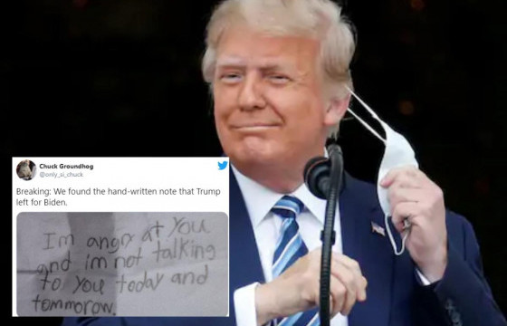 Дональд Трамп Байденд зориулан захидал үлдээжээ