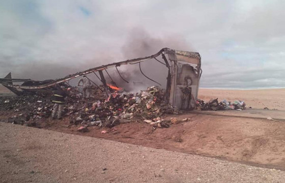 Шатсан машины жолооч Б.Энхтүвшин: 26 тонн ачааны төлбөрөөс гадна зам шатаасны 11 сая төгрөг төлөхөөр болсон