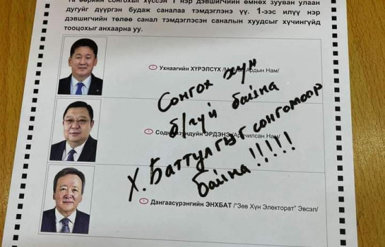 СЕХ: Санал өгсөн хуудасныхаа зураг авч, олон нийтийн сүлжээнд тавих нь хуулиар хориотой