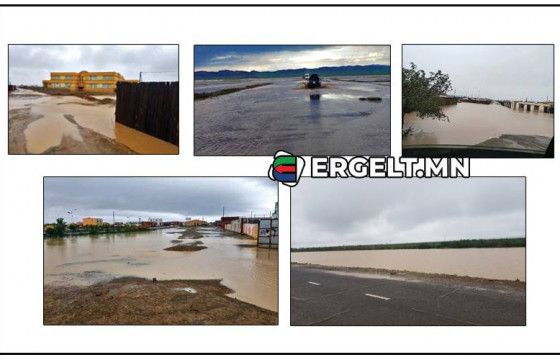 Өмнөговь аймагт 22 мм усархаг аадар бууж, үерлэв