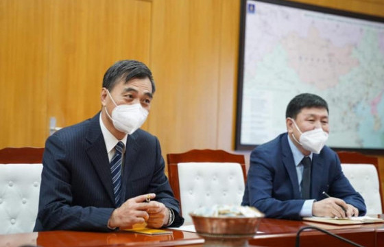 Шадар сайд С.Амарсайхан Онц бөгөөд бүрэн эрхт элчин сайд Ц.Вэньруйг хүлээн авч уулзлаа