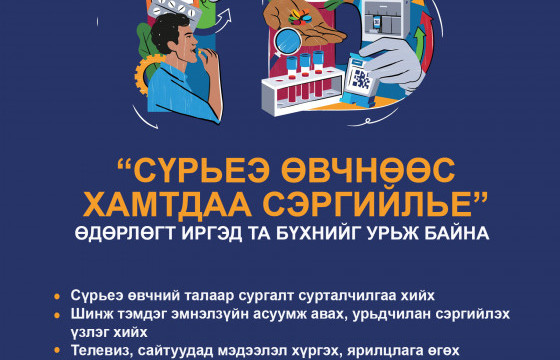 Маргааш “Сүрьеэ өвчнөөс хамтдаа сэргийлье” өдөрлөг зохион байгуулагдана