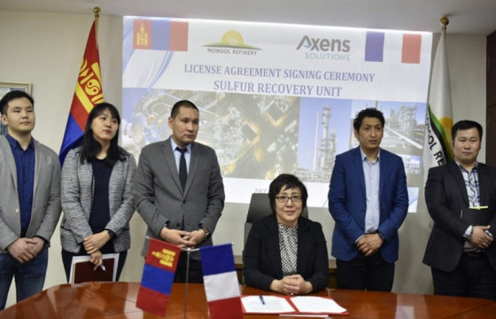 Газрын тос боловсруулах үйлдвэрийн Хүхэр ялгах байгууламжийг “Аксенс” компанийн лицензээр барина
