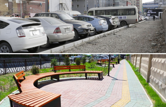 Баянзүрх дүүргийн 25 дугаар хороонд гарааш буулгаж, нийтийн зориулалтаар тохижууллаа 