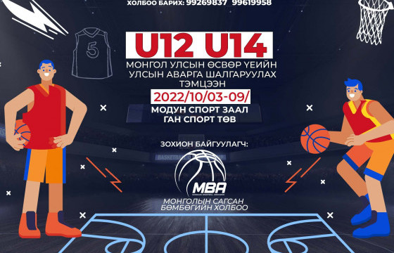 Сагсанбөмбөгийн өсвөр үеийн  “U12”, “U14” насны тэмцээн болно