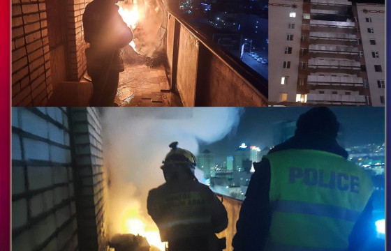 Цагдаагийн албан хаагчид шатаж байсан байшингаас угаартсан хоёр настай хүүхдийг ээжийнх нь хамт аварчээ