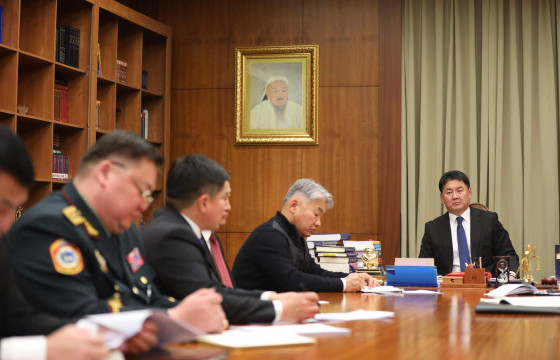 Монгол Улсын Ерөнхийлөгч У.Хүрэлсүх Засгийн газар, хууль хүчний байгууллагын удирдлагуудыг дуудаж уулзлаа