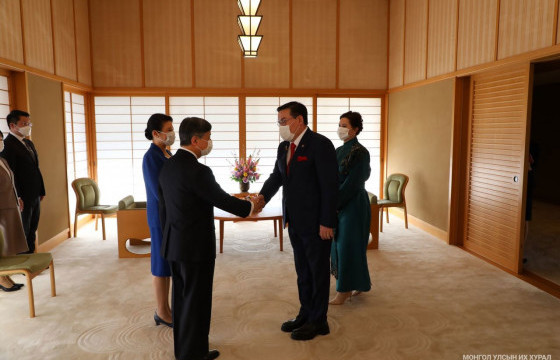 Улсын Их Хурлын дарга Г.Занданшатар Япон Улсын Цог Жавхлант Эзэн Хаан Нарүхито-д бараалхлаа