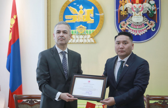 ТУРК УЛСЫН ЭЛЧИН САЙДЫН ЯАМ МОНГОЛ УЛСАД  ТАЛАРХЛЫН БИЧИГ ГАРДУУЛЛАА