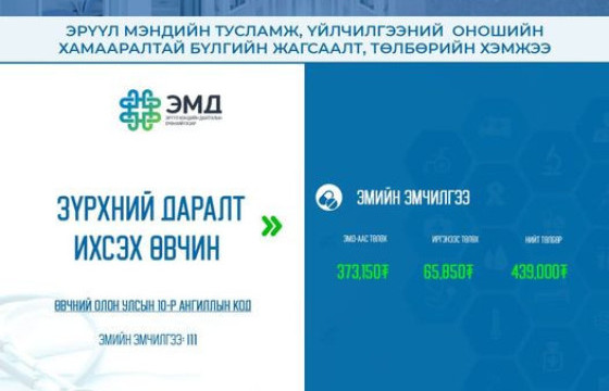 Зүрхний даралт эмчлэх эмчилгээний зардлын 85 хувийг ЭМД-ын сангаас хөнгөлөхөөр болжээ 