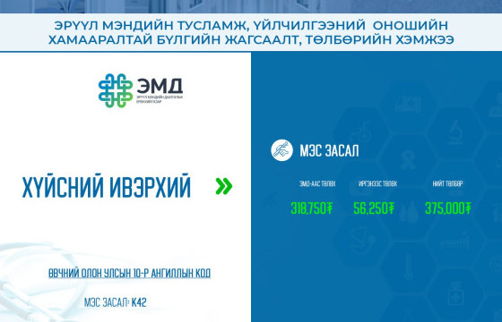 Хүйсний ивэрхийн мэс заслын 85 хувийг ЭМД-ын сангаас хөнгөлнө