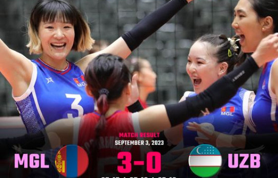 Волейболчид Узбекистаны багийг 3:0-ээр буулган авлаа