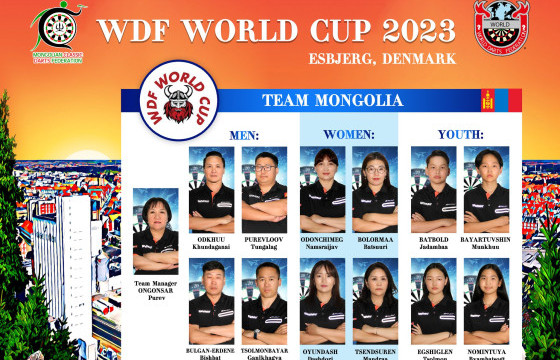 Монгол Улсын дартсын баг анх удаа дэлхийн цомд оролцоно