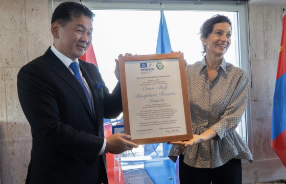  Монгол Улсын Ерөнхийлөгч У.Хүрэлсүхэд НҮБ-ын Боловсрол, шинжлэх ухаан, соёлын байгууллагын Ерөнхий захирал Одри Азулэй бараалхав