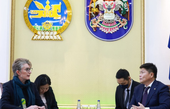 Дэлхийн банкны Монгол, Хятад, Солонгос Улс хариуцсан захирал Мара Уорвикийг хүлээн авч уулзлаа