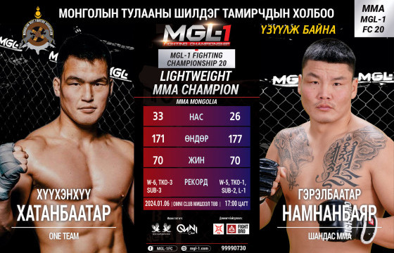 Холимог тулааны 70 кг-ын жингийн бүсний аваргын төлөөх тулаан болно