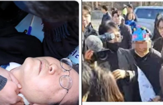 Солонгосын Ардчилсан намын дарга айлчлалынхаа үеэр хүзүүн тус газраа хутгалуулж, яаралтай хагалгаанд орохоор болжээ