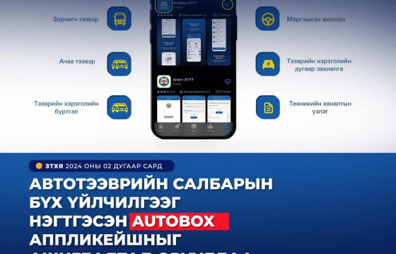 Autobox аппликейшнаас зургаан төрлийн үйлчилгээ, дөрвөн төрлийн лавлагааг авах боломжтой