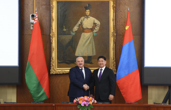 Монгол Улсын Ерөнхийлөгч У.Хүрэлсүх, БНБУ-ын Ерөнхийлөгч А.Г.Лукашенко нар албан ёсны хэлэлцээ хийлээ