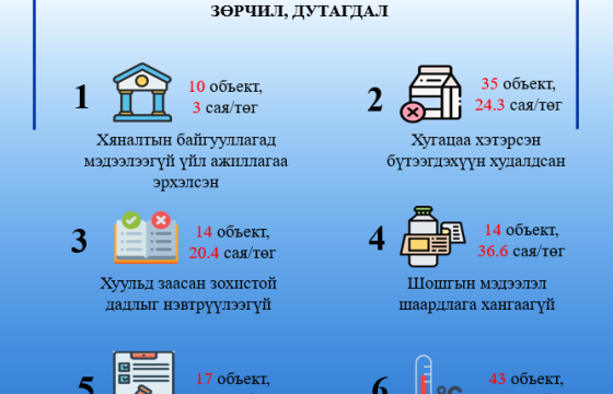 УЛСЫН ХЭМЖЭЭНД 3780 ГАЗРЫГ ХАМРУУЛАН ХЯНАЛТ ШАЛГАЛТЫН АЖЛЫГ ХИЙЖ ГҮЙЦЭТГЭВ