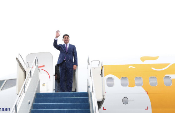 Монгол Улсын Ерөнхийлөгч У.Хүрэлсүх Бүгд Найрамдах Казахстан Улсын Астана хотноо хүрэлцэн ирлээ