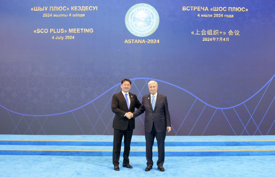 Ерөнхийлөгч У.Хүрэлсүхийг Бүгд Найрамдах Казахстан Улсын Ерөнхийлөгч К.Токаев угтаж авлаа