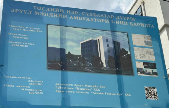 Сүхбаатар дүүргийн Эрүүл мэндийн төвийн салбар амбулатори аравдугаар сард ашиглалтад орно