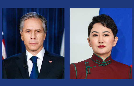 АНУ-ын Төрийн нарийн бичгийн дарга Энтони Блинкен Монголд ирлээ