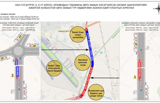 ТАНИЛЦ: Энэ долоо хоног авто зам шинэчлэх зургаан байршил
