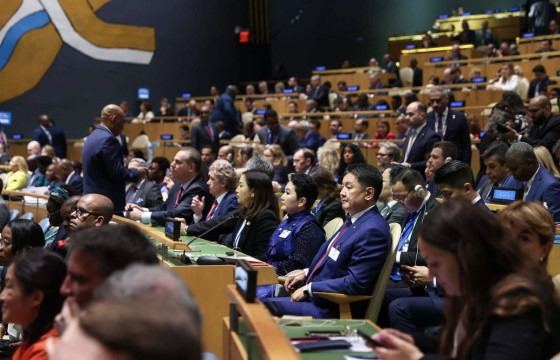 Монгол Улсын Ерөнхийлөгч У.Хүрэлсүх “Ирээдүйн асуудлаарх дээд түвшний чуулга уулзалт”-д оролцож байна