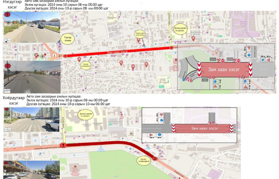 Чулуун овооны тойргоос “Оргил” худалдааны төв хүртэлх авто замыг хааж шинэчилнэ