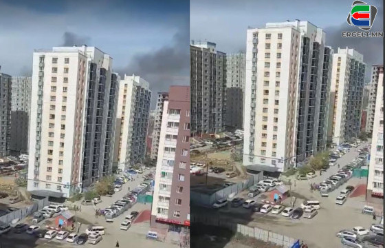 Баригдаж байгаа 16 давхар барилгын B1 давхарт гарсан галыг унтраажээ