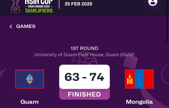 Манай баг Гуамын багийг 74:63-аар буулгаж авлаа