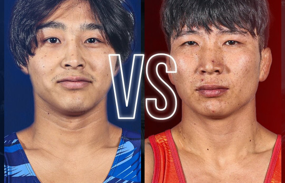 Эхний өдөр Ази тивийн аварга болсон эрэгтэй бөхчүүд