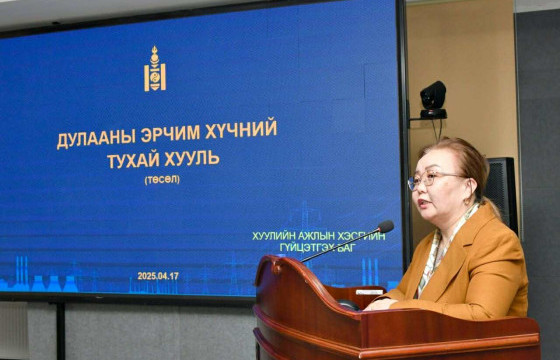 УИХ-ын гишүүн М.Энхцэцэгээр ахлуулсан ажлын хэсэг Эрчим хүчний зохицуулах хороонд ажиллалаа