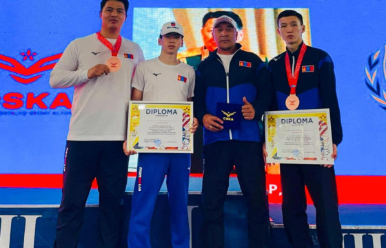 Э.Мөнх-Эрдэнэ, Х.Бекнур нар Казахстаны тэмцээнээс хүрэл медаль авлаа