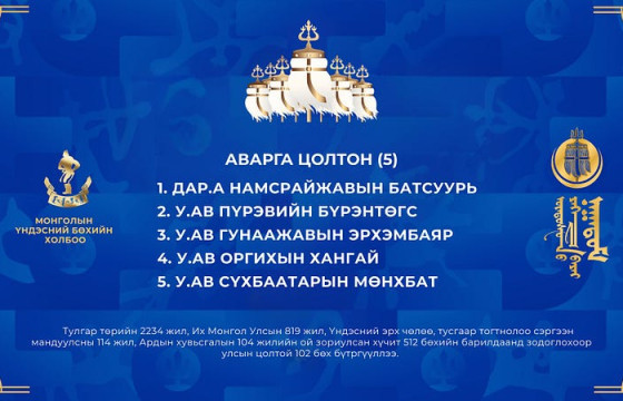 Үндэсний их баяр наадмаар таван аварга цолтон зодоглоно