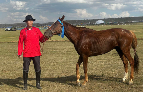 Сүхбаатар аймгийн Баруун-Урт сумын уяач Л.Анхбаатарын халзан их нас түрүүллээ