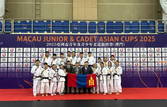 Өсвөрийн жүдочид Азийн цомын тэмцээнээс 7 алт, 5 мөнгө, 6 хүрэл медаль хүртэв