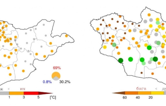 ЦУОШГ: ӨНГӨРСӨН САРД ХАМГИЙН БАГА ХУР ТУНАДАС ОРСОН БАЙНА