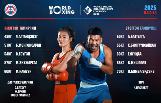 Боксын ДАШТ-д оролцох тамирчдын нэрс зарлагдлаа